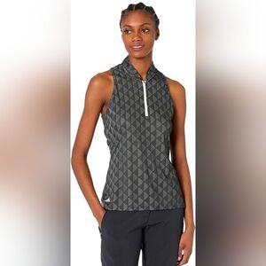 NWT ADIDAS Heat Ready Racerback Sleeveless Golf Polo Sz XL Black Grey